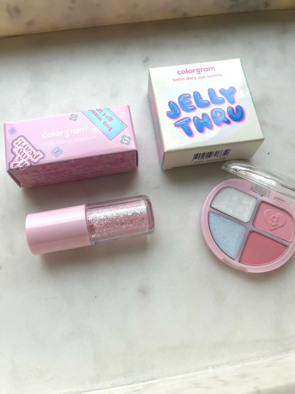 💜 SET OF 2, COLORGRAM Eyeshadow Palette & Liquid Glitter Eyeshadow
